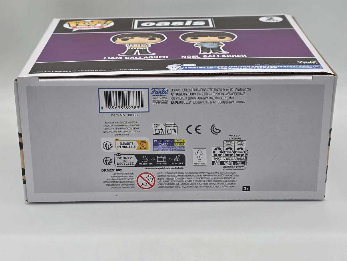 Slight Damaged Box | LIAM AND NOEL GALLAGHER | Oasis | Funko Pop Rocks 2 Pack