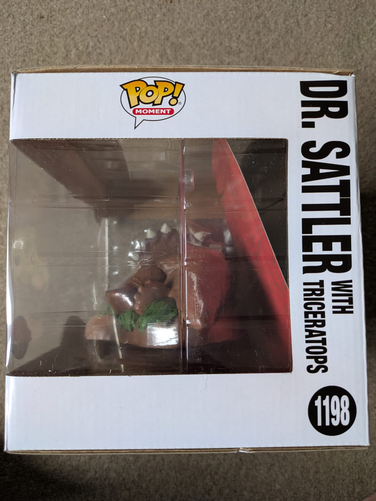 Slight Damaged Box | DR.SATTLER WITH TRICERATOPS | Jurassic Park | Funko Pop! Moment #1198