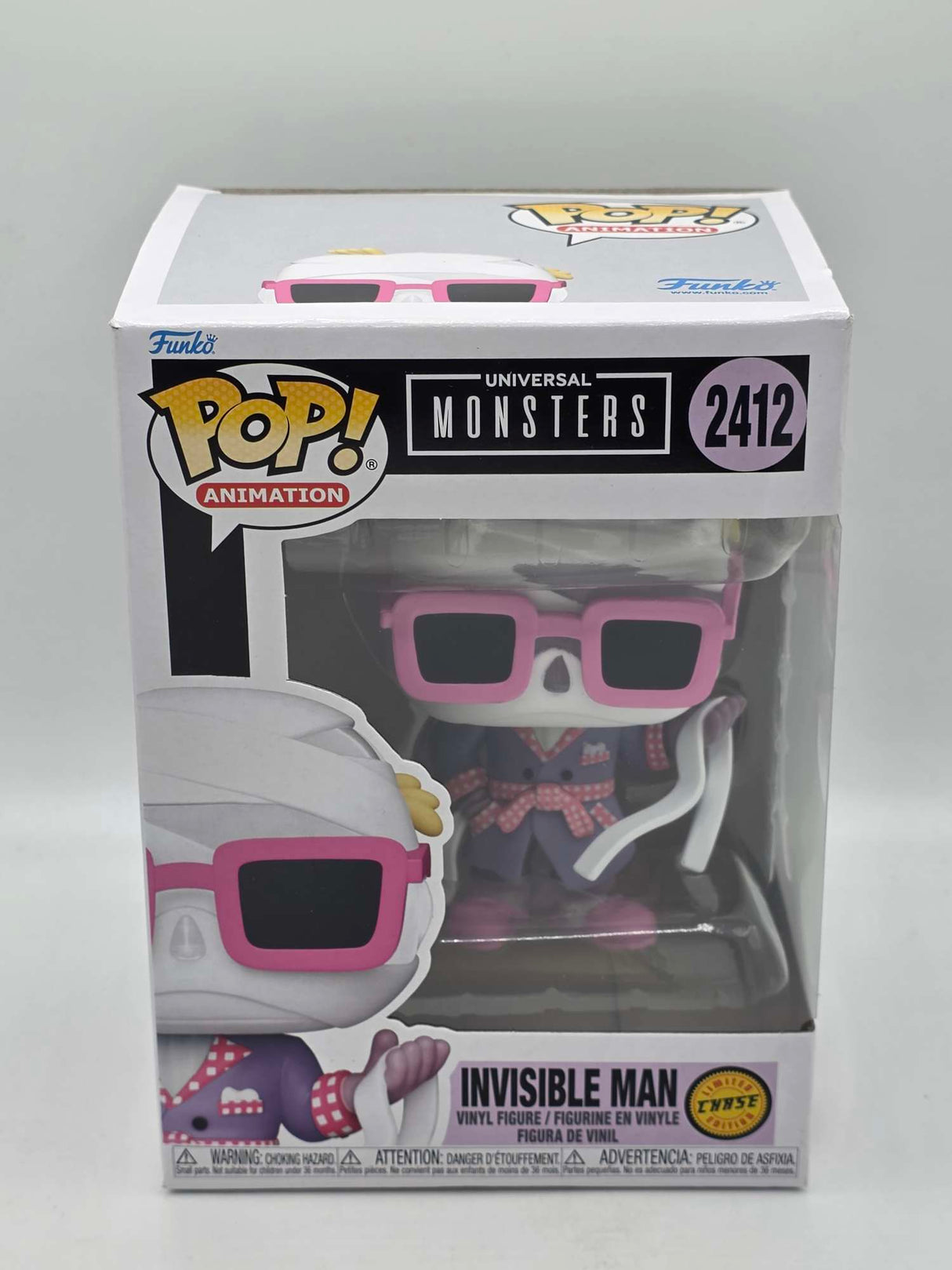 Slight Damaged Box | INVISIBLE MAN (ANIME) TRANSLUCENT CHASE | Universal Monsters | Funko Pop! Animation | #2412