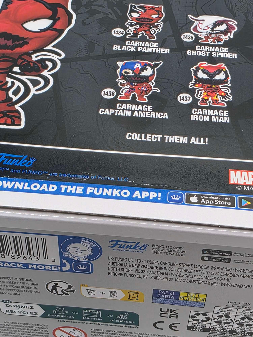 Damaged Box | ABSOLUTE CARNAGE | Carnage Black Panther | Funko Pop Marvel #1434