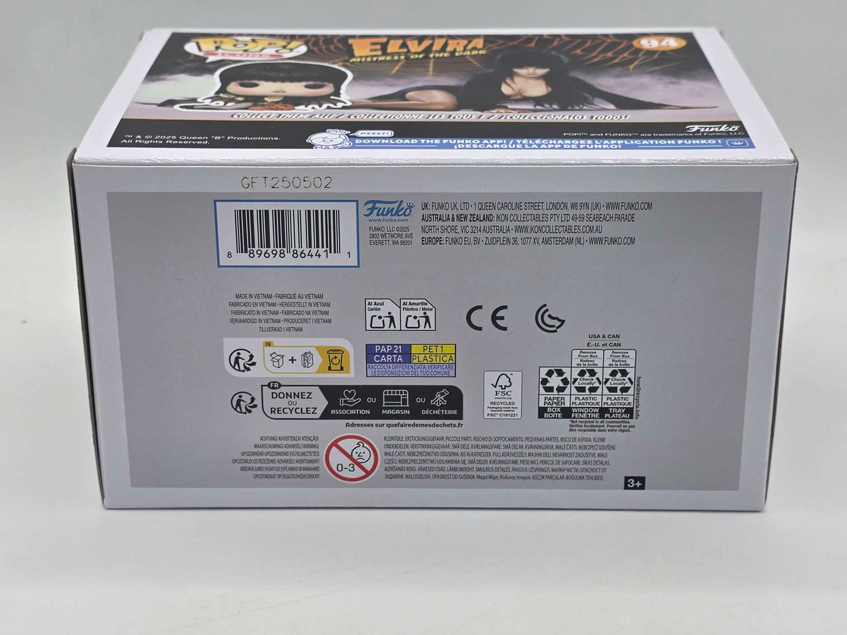 Slight Damaged Box | ELVIRA WITH PUMPKINS | Elvira Mistress Of The Dark | Funko Pop Icons #94