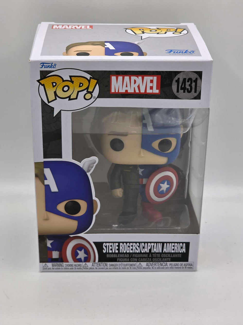 Damaged Box | STEVE ROGERS / CAPTAIN AMERICA | Split | Funko Pop Marvel #1431