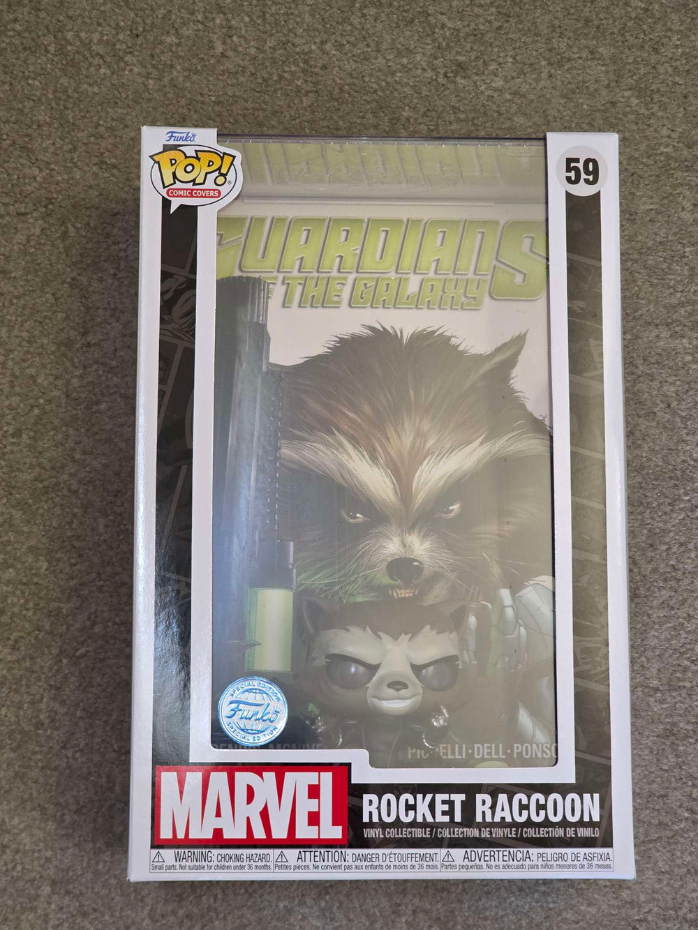 Slight Damaged Box | ROCKET RACCOON | Funko Pop Comic Covers | Guardians of the Galaxy #3 #59