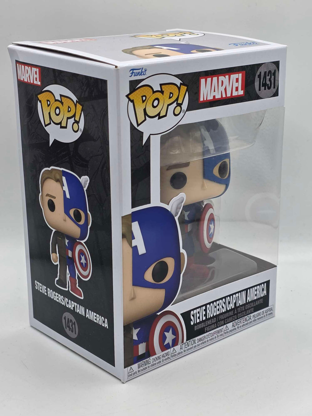 Damaged Box | STEVE ROGERS / CAPTAIN AMERICA | Split | Funko Pop Marvel #1431