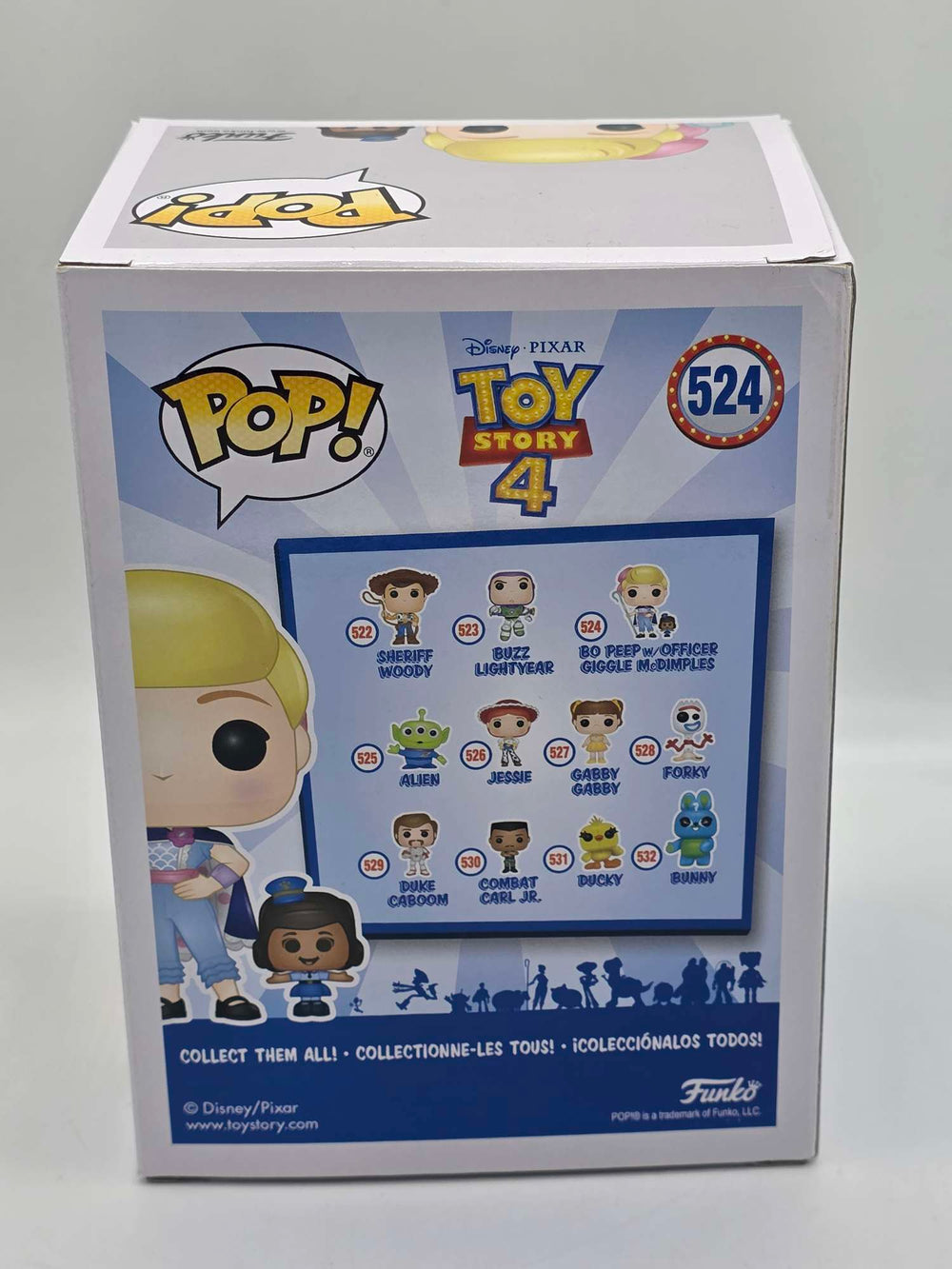 Damaged Box | BO PEEP WITH OFFICER GIGGLE MCDIMPLES | Toy Story | Funko Pop Disney Pixar #524