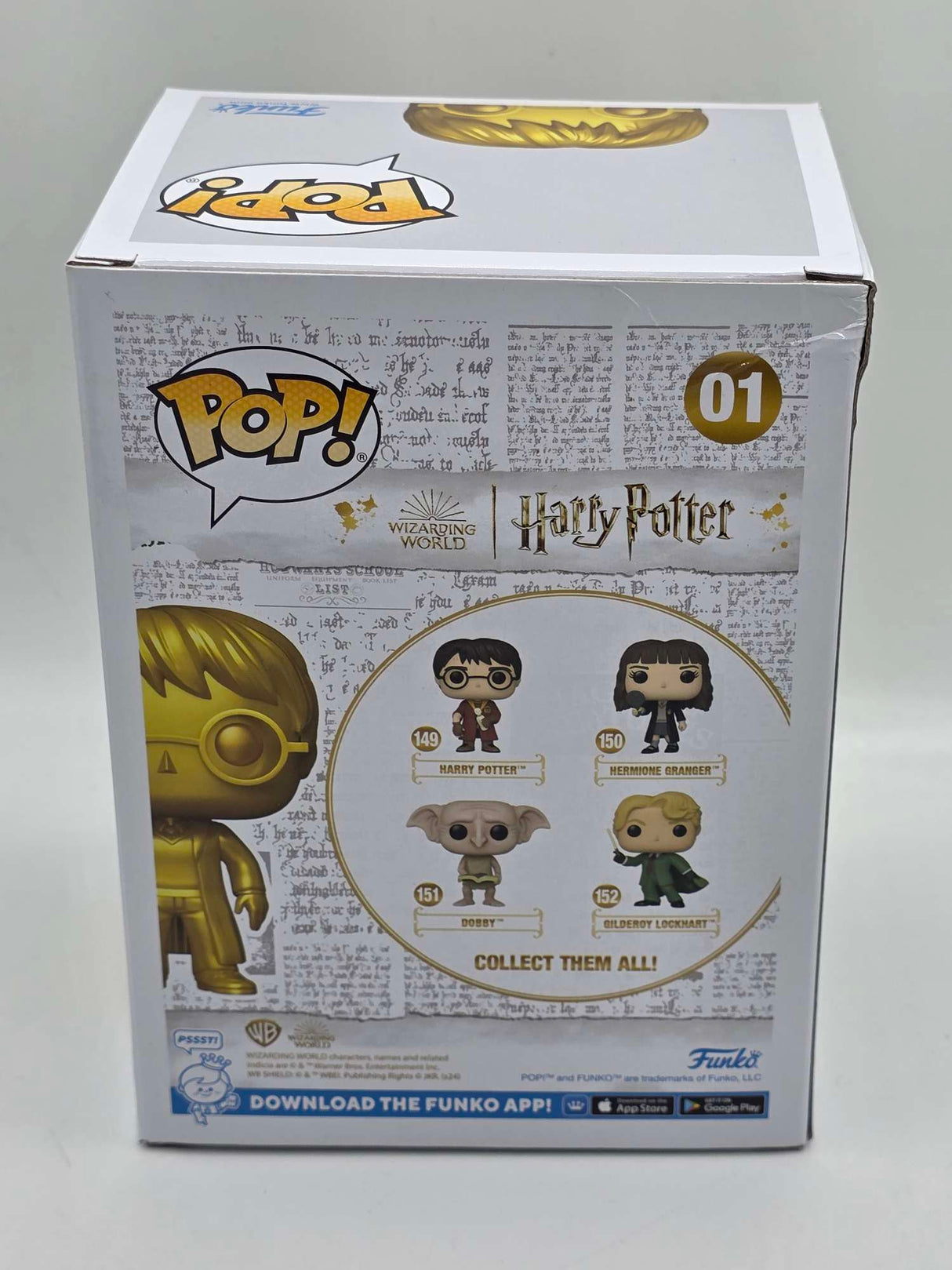 Damaged Box | HARRY POTTER | Funko Pop Harry Potter | Gold #01