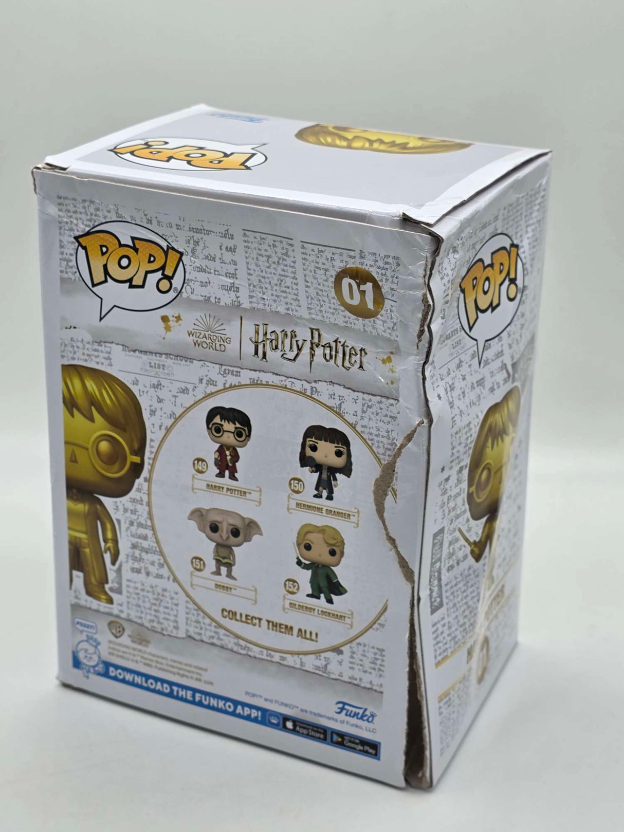 Damaged Box | HARRY POTTER | Funko Pop Harry Potter | Gold #01