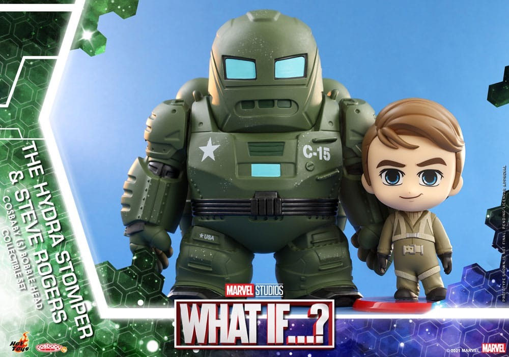 HYDRA STOMPER & STEVE ROGERS | What If? | Hot Toys Cosbaby (S) | Mini Figures 10 cm