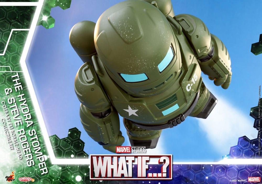 HYDRA STOMPER & STEVE ROGERS | What If? | Hot Toys Cosbaby (S) | Mini Figures 10 cm