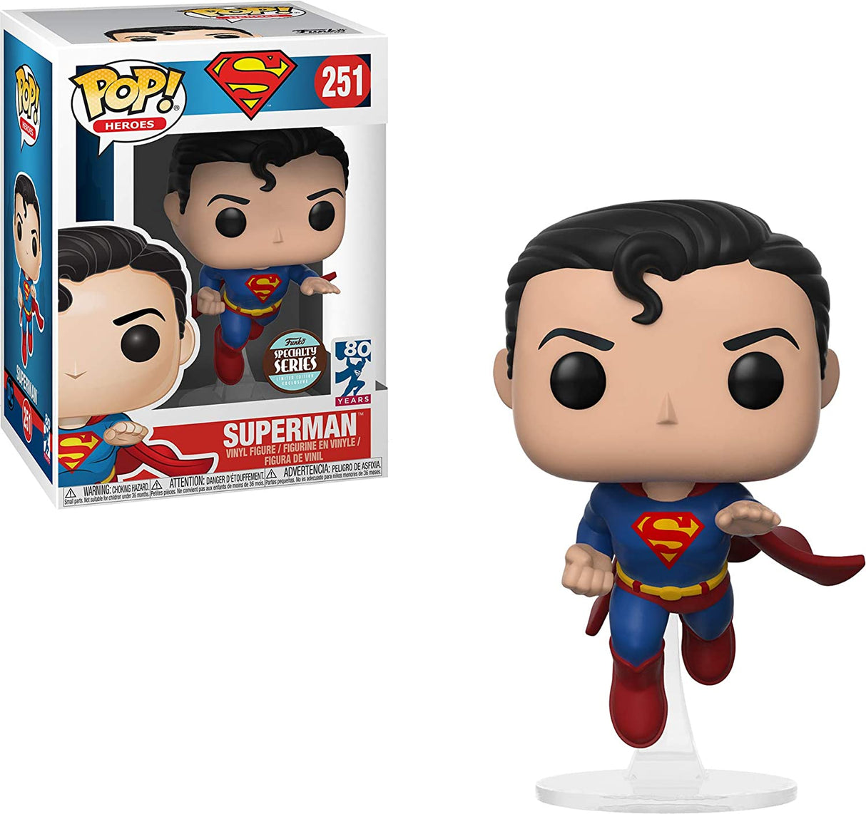 Funko Pop Heroes | Superman Flying (80th Anniversary) #251