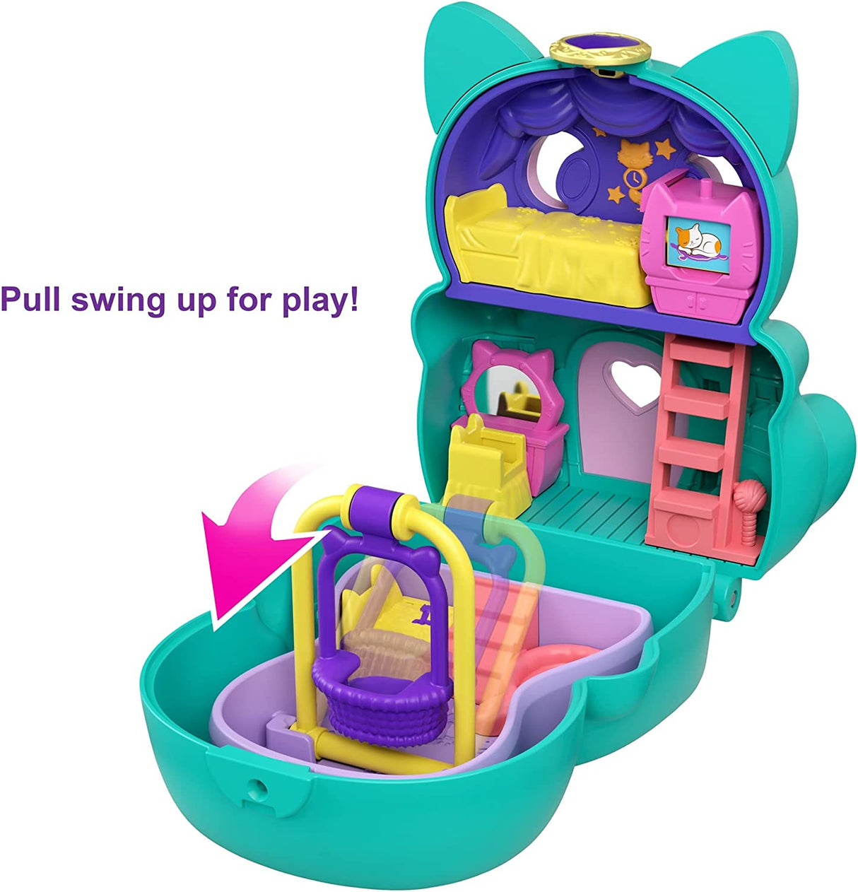 Polly Pocket Flip & Find Cat Compact (6848939819108)