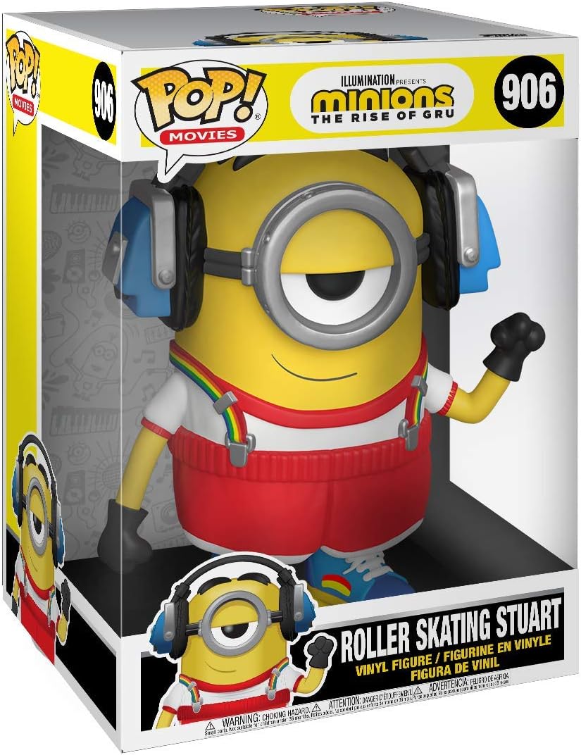 Funko Pop Movies | Minions The Rise of Gru | Roller Skating Stuart #906 25cm 10" inch