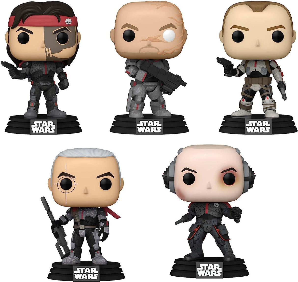 Damaged Box | THE BAD BATCH 5 PACK | Funko Pop Star Wars | Hunter | Wrecker | Tech | Crosshair | Echo