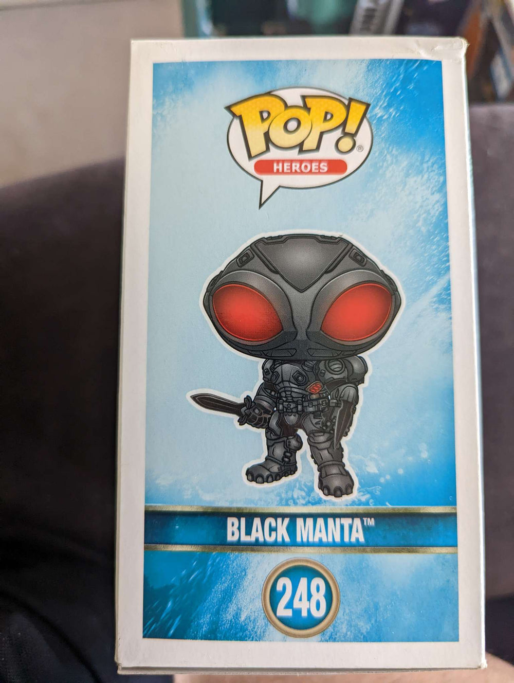 Damaged Box Funko Pop Heroes - Aquaman - Black Manta Chrome #248 (6925492912228)