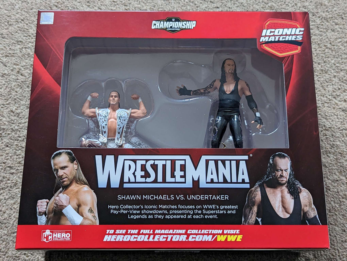 Eaglemoss | WWE Wrestlemania 25 Double Pack | The Undertaker & Shawn Michaels  | Figurine Magazine 13cm