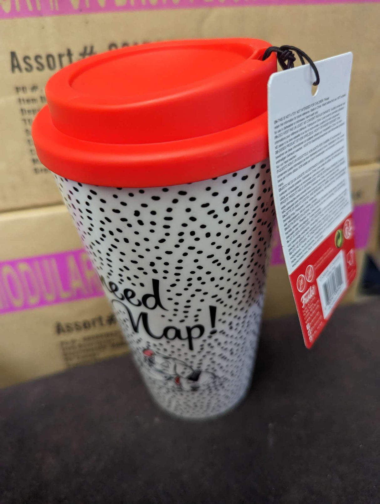 Funko Homeware | Disney 101 Dalmatian | Plastic Lidded Mug | I need a Nap