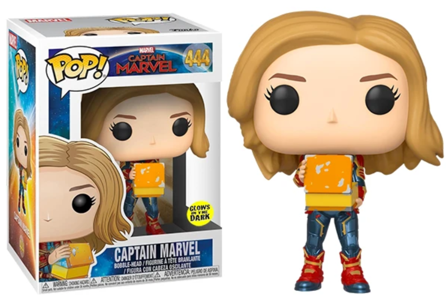 Funko Pop Marvel - Captain Marvel with lunch box (Tesseract) #444 Glow in the Dark (6579024068708)