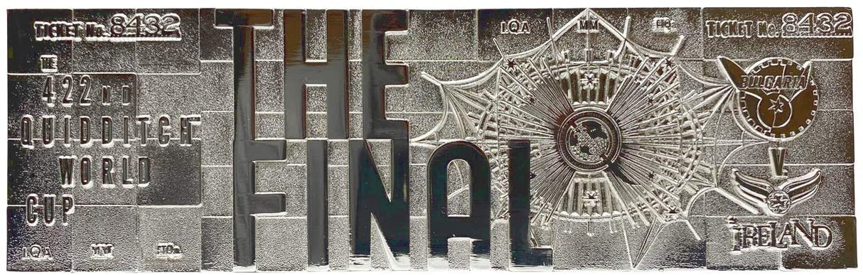 Harry Potter silver plated Quidditch World Cup ticket - Limited edition (4867424321636)