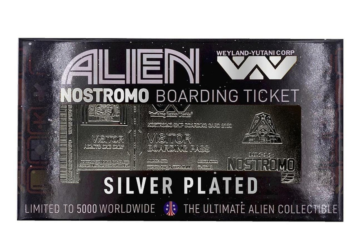 Alien Nostromo | Silver Plated Boarding Ticket | Limited edition (7105888387172)
