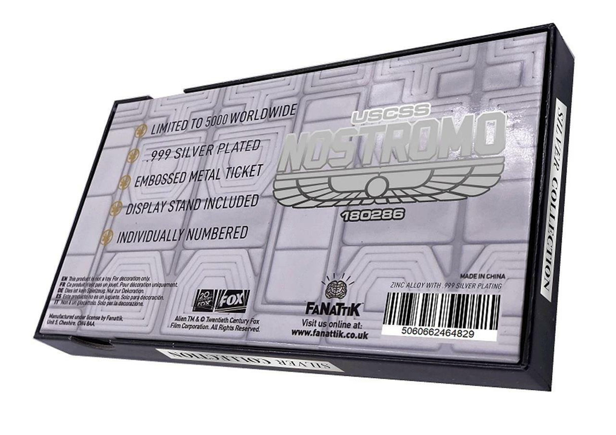 Alien Nostromo | Silver Plated Boarding Ticket | Limited edition (7105888387172)