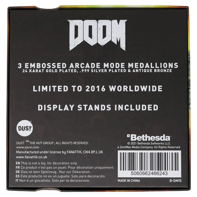 Doom | Baron | Cacodemon | Pinky | Set of 3 Medallions | Arcade Mode | Collectible Limited Edition