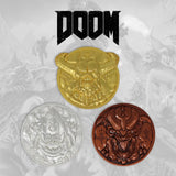 Doom | Baron | Cacodemon | Pinky | Set of 3 Medallions | Arcade Mode | Collectible Limited Edition