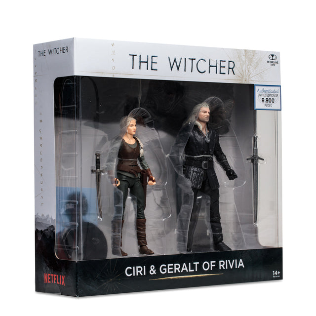 The Witcher | Ciri & Geralt of Rivia | 7 inch Figure | McFarlane Toys | Limited Edition 9,900