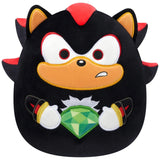 SHADOW  HOLDING GREEN CHAOS EMERALD | Squishmallows 8" | Sega Sonic Plush