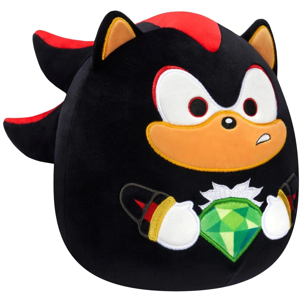 SHADOW  HOLDING GREEN CHAOS EMERALD | Squishmallows 8" | Sega Sonic Plush