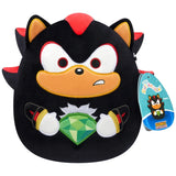 SHADOW  HOLDING GREEN CHAOS EMERALD | Squishmallows 8" | Sega Sonic Plush