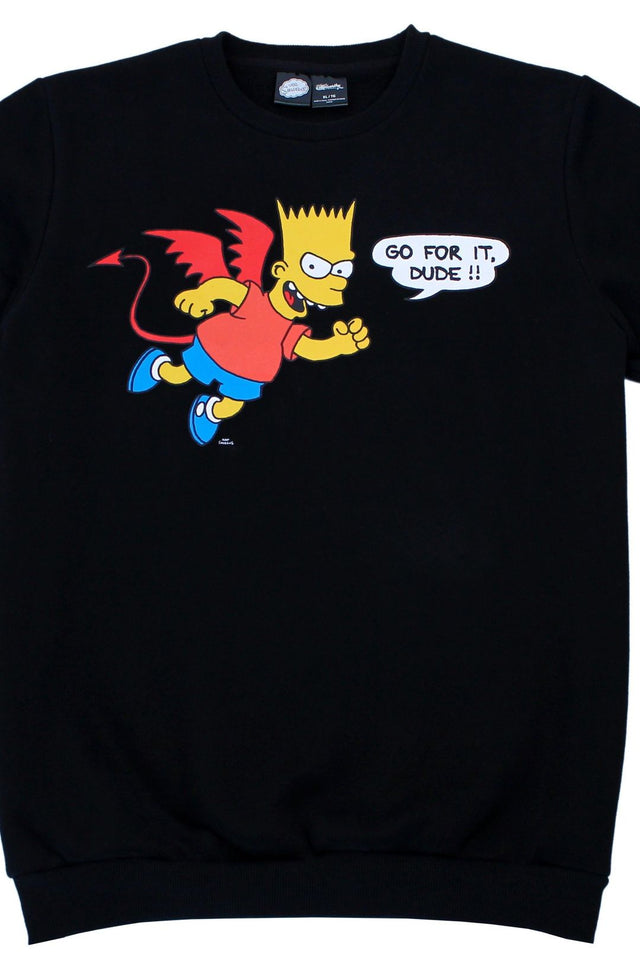 Unisex Bart Simpson Devil Crewneck Sweater | Cakeworthy | XXL