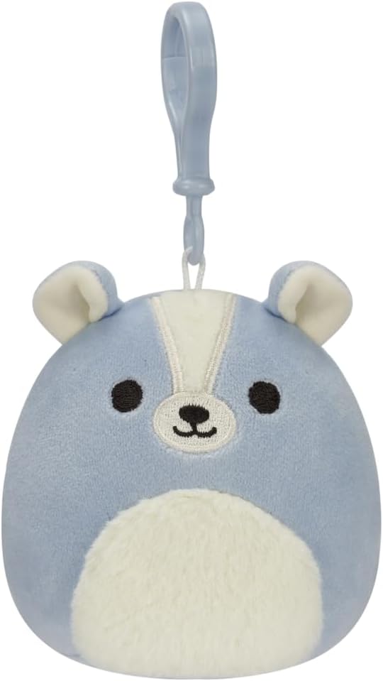 Squishmallows 3.5" Mini Clip-On Plush | Sol the Blue Skunk