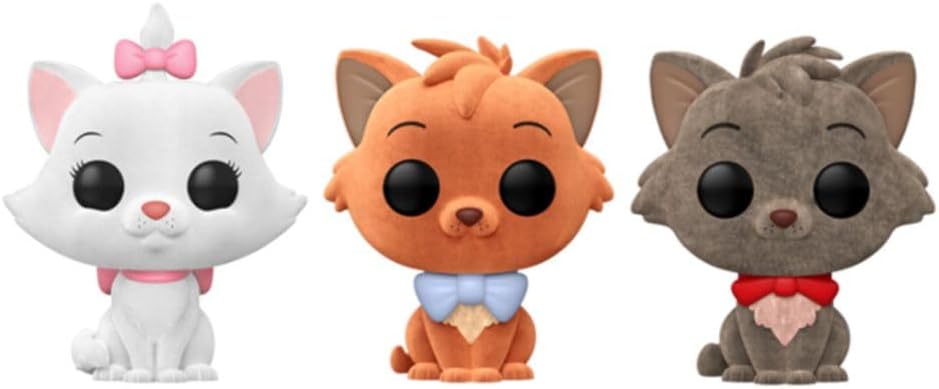 Damaged Box | Aristocats | Marie, Toulouse, Berlioz | Funko Pop Disney |  3 Pack Flocked