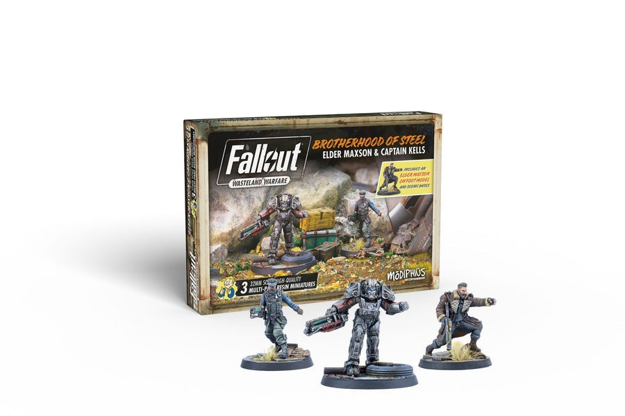 Fallout | 3 Miniatures | Wasteland Warfare | Brotherhood of Steel  Elder Maxson and Captain Kells