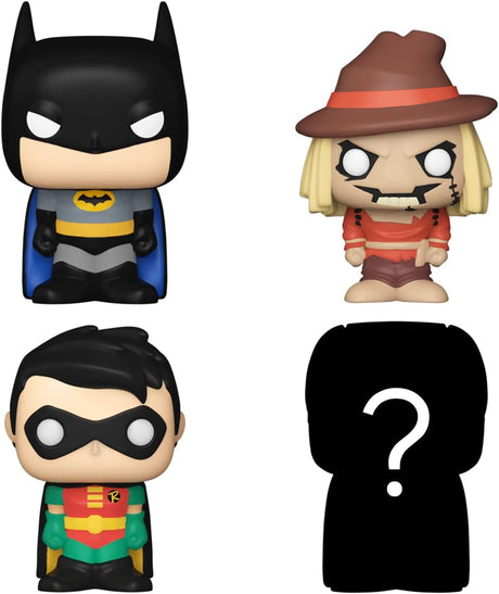 Funko Bitty POP! | DC Batman | Batman, Robin, Scarecrow, Mystery | 4 Pack