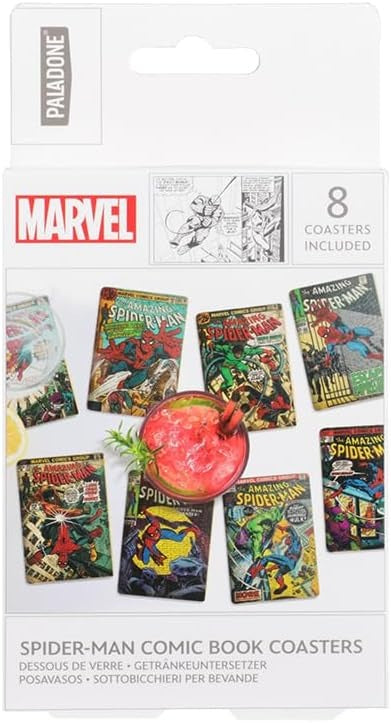 SPIDERMAN Coasters | Paladone | Set of 8 | Officially Licensed