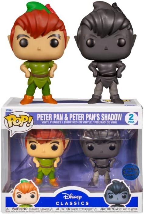 Damaged Box | Peter Pan with Shadow Exclusive | Funko Pop Disney | 2 Pack