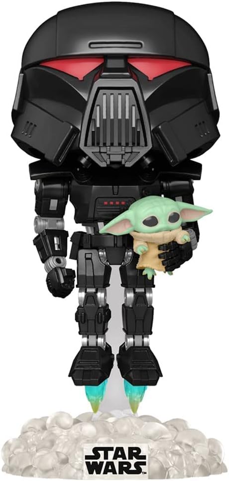 Funko Pop Star Wars | Dark Trooper with Grogu | Glow in the Dark #488