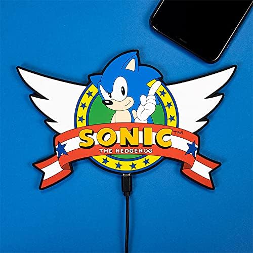 Official Sonic The Hedgehog Wireless Charger Matz Pad | 10W Fast Qi Charger for all Qi Wireless devices