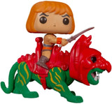 Funko Pop Rides | Masters of the Universe | He-Man on Battle Cat #84 | Flocked