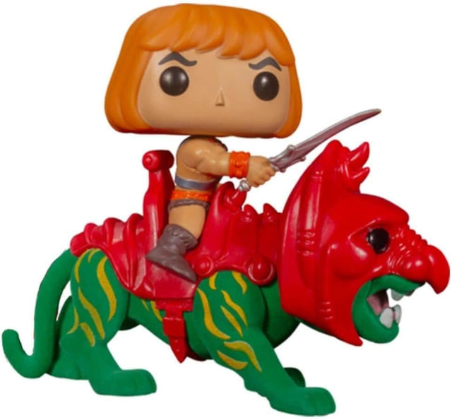 Damaged Box | Funko Pop Rides | Masters of the Universe | He-Man on Battle Cat #84 | Flocked