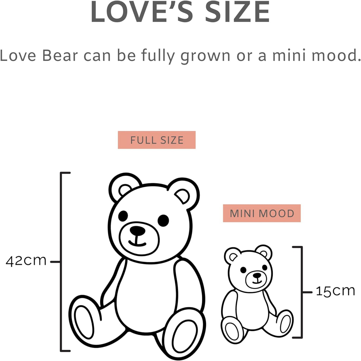 Mood Bears | Mini Love Bear 15cm Plush