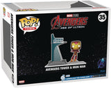 AVENGERS TOWER & IRON MAN | Marvel Age of Ultron | Funko Town | 6 Inch #35 Glow