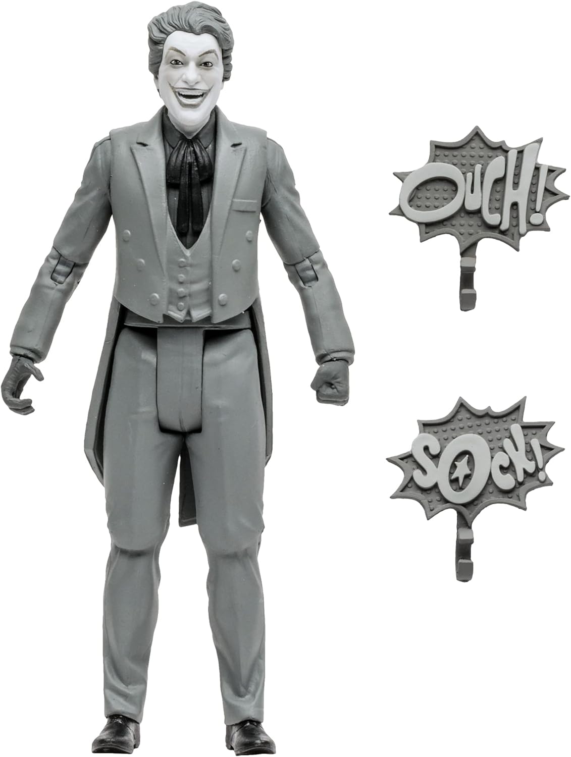 Batman Classic TV Series | DC Retro The Joker (Black and White) | 5 inch Figure | McFarlane Toys
