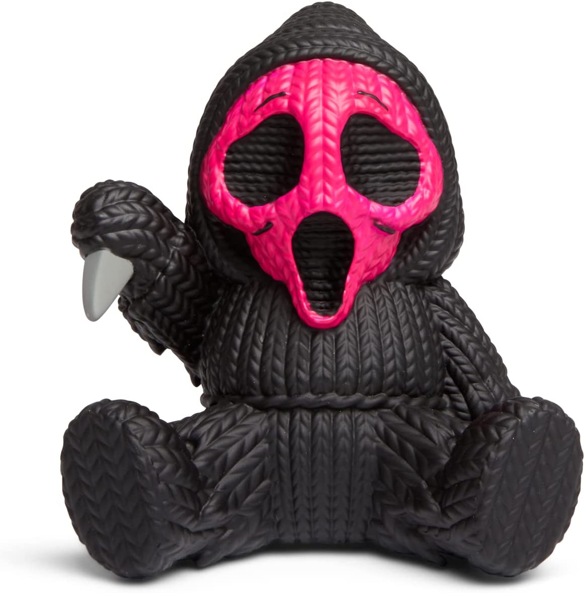 Damaged Box | Handmade by Robots | Scream | Ghost Face Pink Vinyl Figure | Knit Series #081