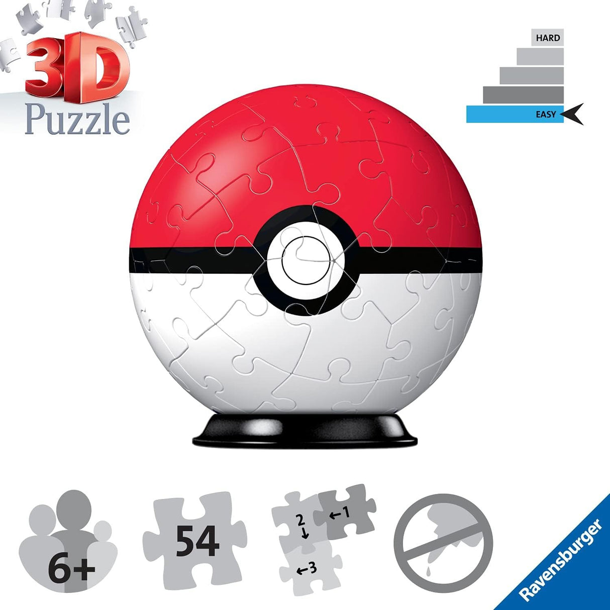 POKEMON POKEBALL | Ravensburger | 55 Piece 3D Jigsaw Puzzle