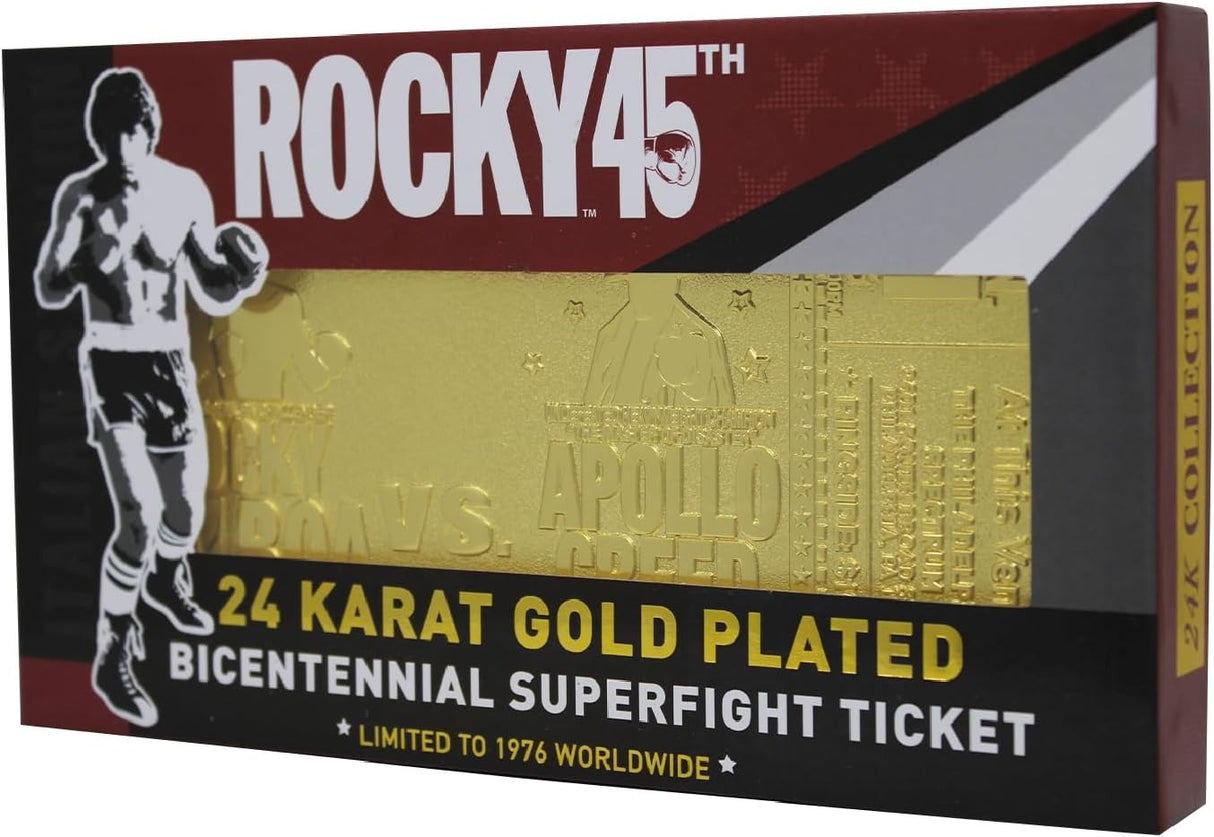 Rocky 45th Anniversary | 24K Gold Plated Limited Edition | Apollo Fight Ticket