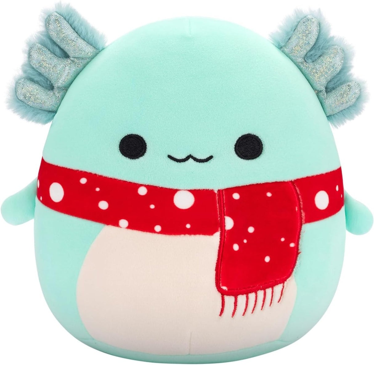 Richie the Teal Axolotl with Red Spotted Scarf | Squishmallows 7.5" Plush Christmas 24