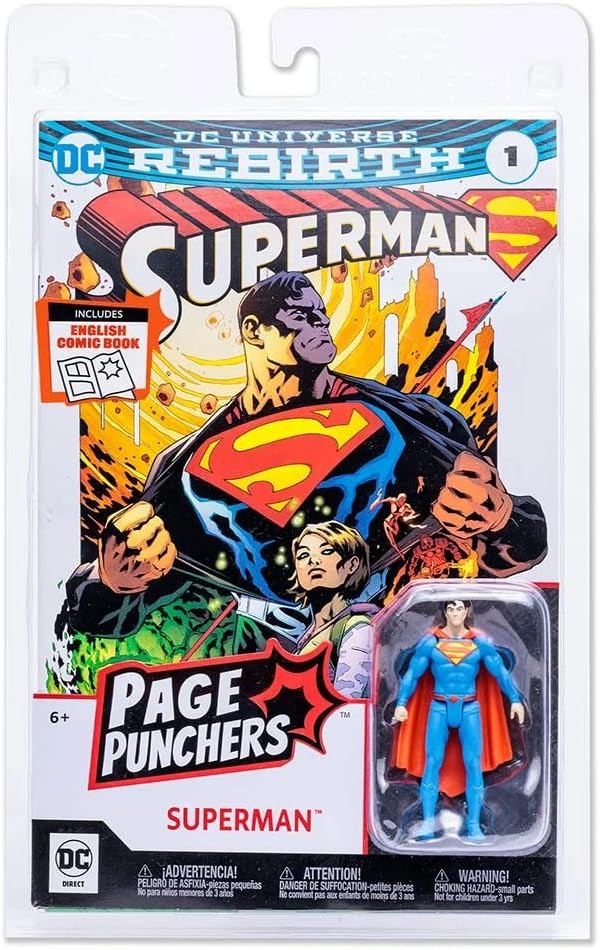 DC Page Punchers Superman (Rebirth) 3" Action Figure with English Comic Book