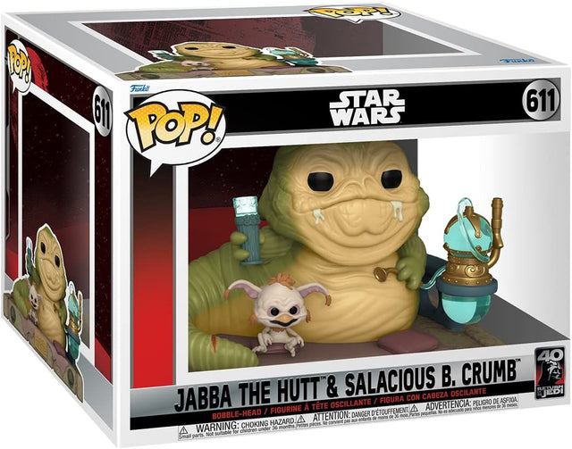 Funko Pop Deluxe Star Wars |  Return of The Jedi | Jabba the Hut & Salacious B. Crumb #611